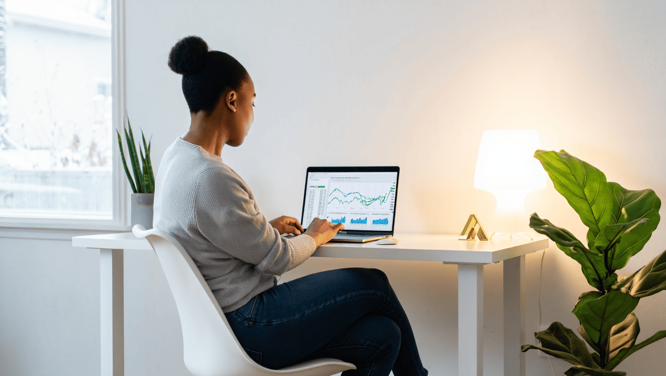 Persona inviertiendo en casa